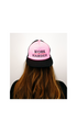 Trucker Hat Work Harder Pink & Black